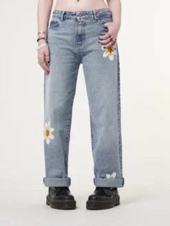 Minga London Minga X Strangervinyl Daisy Baggy Jeans Clothing