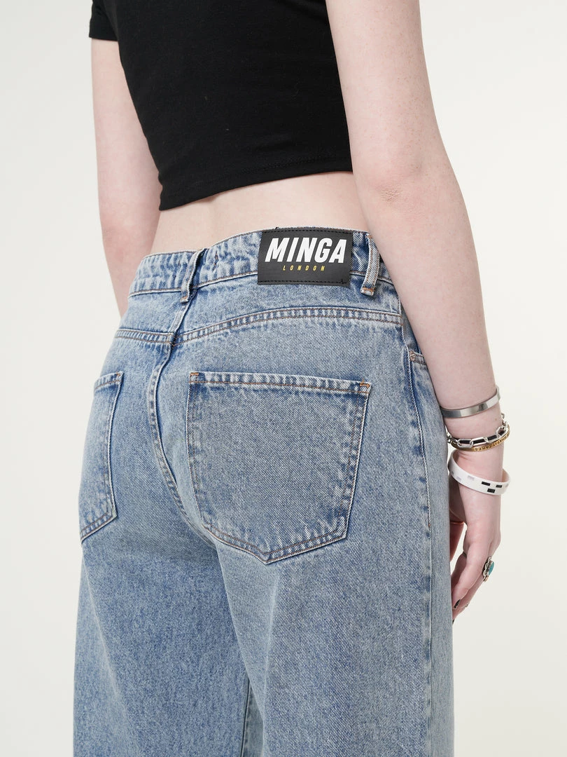 Minga London Minga X Strangervinyl Daisy Baggy Jeans Clothing