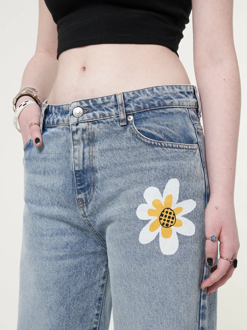 Minga London Minga X Strangervinyl Daisy Baggy Jeans Clothing