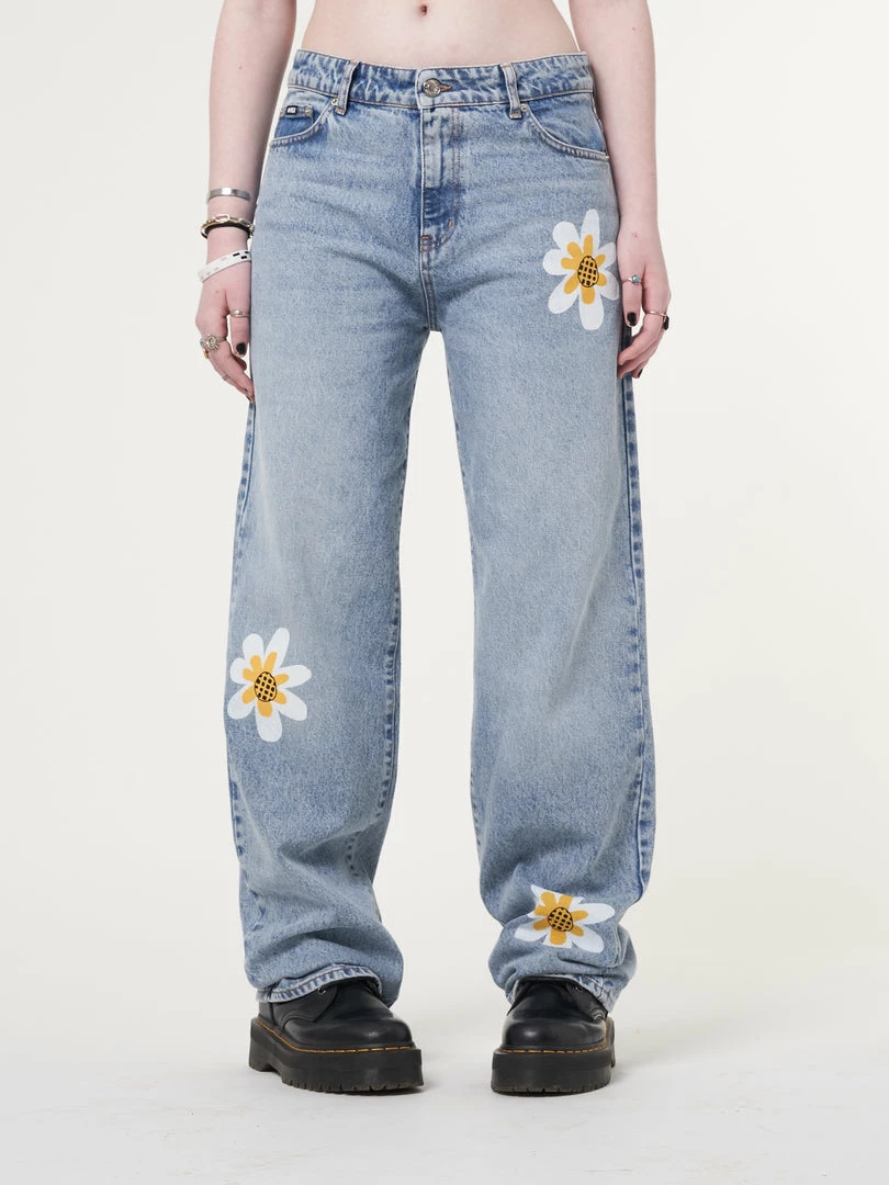 Minga London Minga X Strangervinyl Daisy Baggy Jeans Clothing