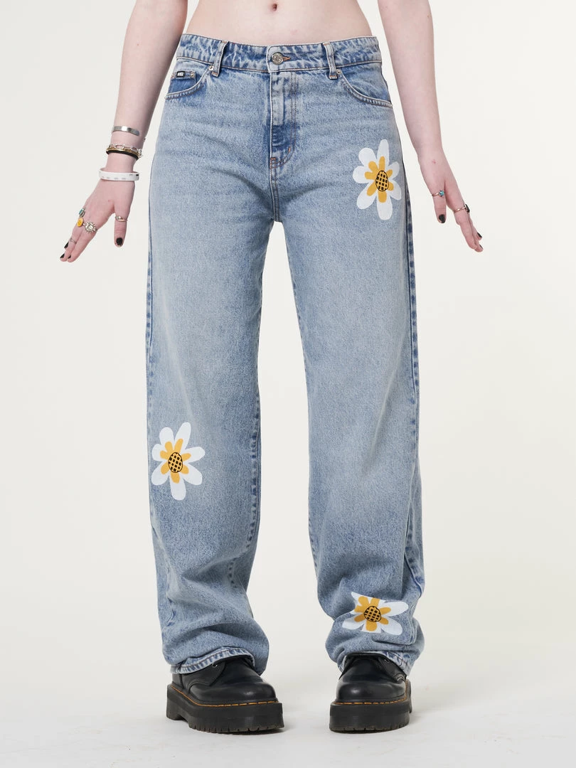 Minga London Minga X Strangervinyl Daisy Baggy Jeans Clothing