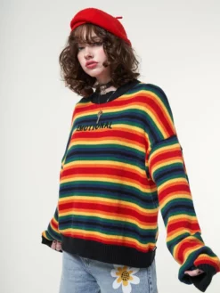 Minga London Minga X Strangervinyl Emotional Striped Knit Jumper