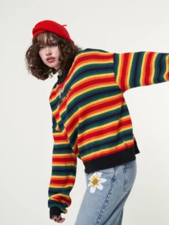 Minga London Minga X Strangervinyl Emotional Striped Knit Jumper