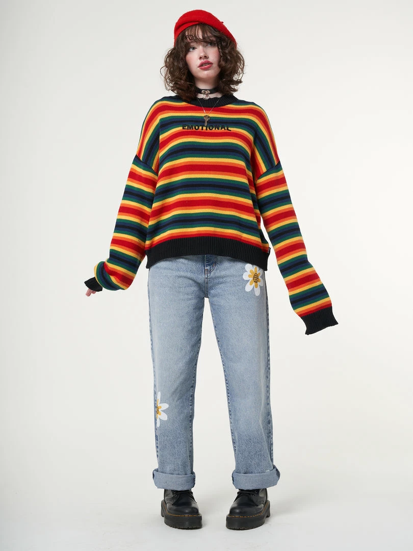 Minga London Minga X Strangervinyl Emotional Striped Knit Jumper