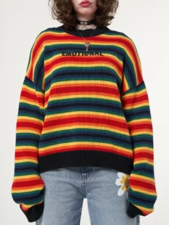 Minga London Minga X Strangervinyl Emotional Striped Knit Jumper