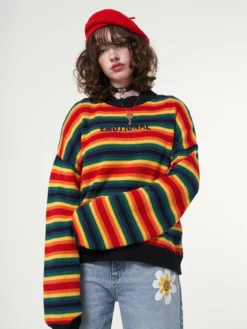Minga London Minga X Strangervinyl Emotional Striped Knit Jumper