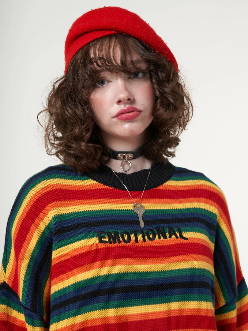 Minga London Minga X Strangervinyl Emotional Striped Knit Jumper