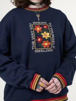 Minga London Minga X Strangervinyl Rainbow Flowers Sweater Clothing