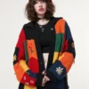 Minga London Minga X Strangervinyl Rainbow Patchwork Cardigan