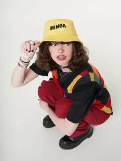Minga London Minga X Strangervinyl Yellow Corduroy Bucket Hat Clothing