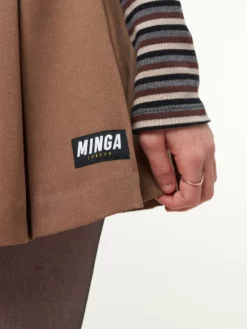 Minga London Mocha Pleated Tennis Skirt With Front Chain