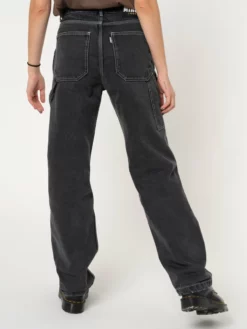 Minga London Clothing Carpenter Jeans In Washed Black