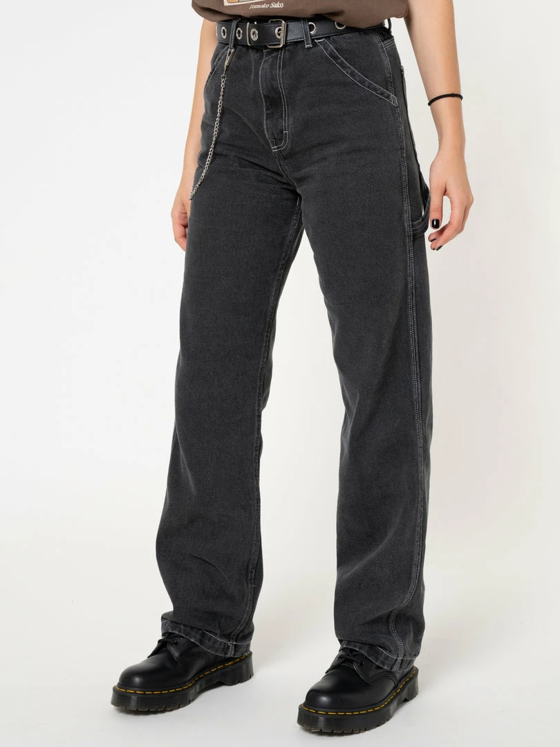 Minga London Clothing Carpenter Jeans In Washed Black