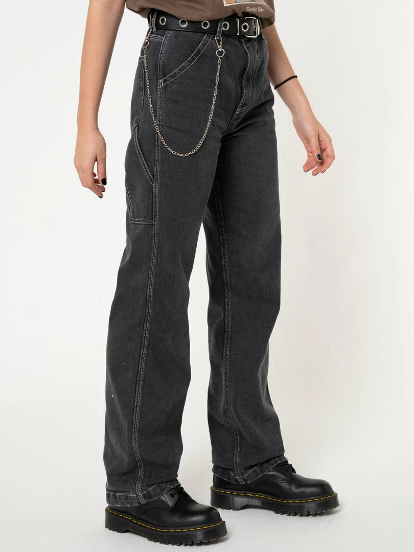 Minga London Clothing Carpenter Jeans In Washed Black