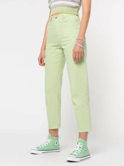 Minga London Pastel Green Denim Mom Jeans Clothing