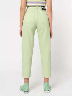 Minga London Pastel Green Denim Mom Jeans Clothing