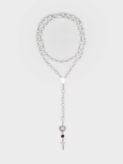 Minga London Pray 4 Me Rosary Pearl Beads Necklace