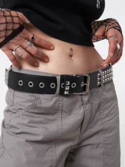 Minga London Clothing Punk Girl Studded Buckle Belt