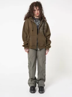 Minga London Rue Washed Zip Up Hoodie Jacket Clothing