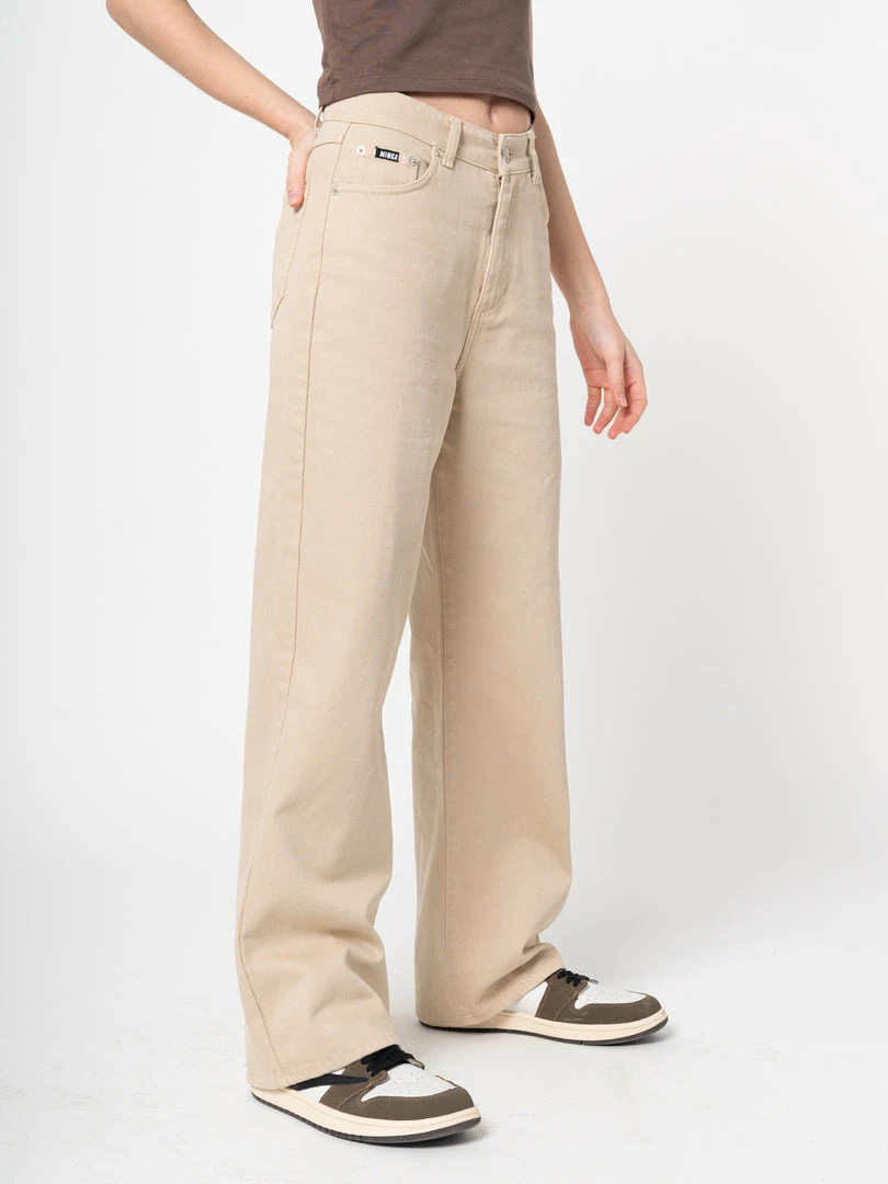 Minga London Clothing Sand Beige Wide Leg Pants