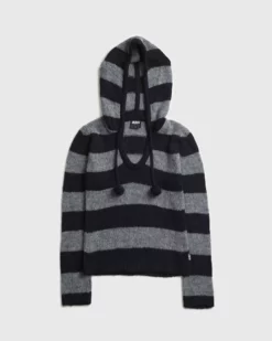 Minga London Smoke Stripes Hooded Knit Jumper