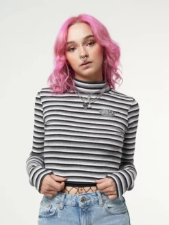 Minga London Smoky Striped Ribbed Top Clothing
