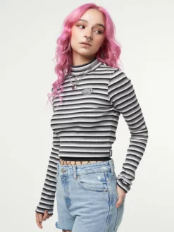 Minga London Smoky Striped Ribbed Top Clothing