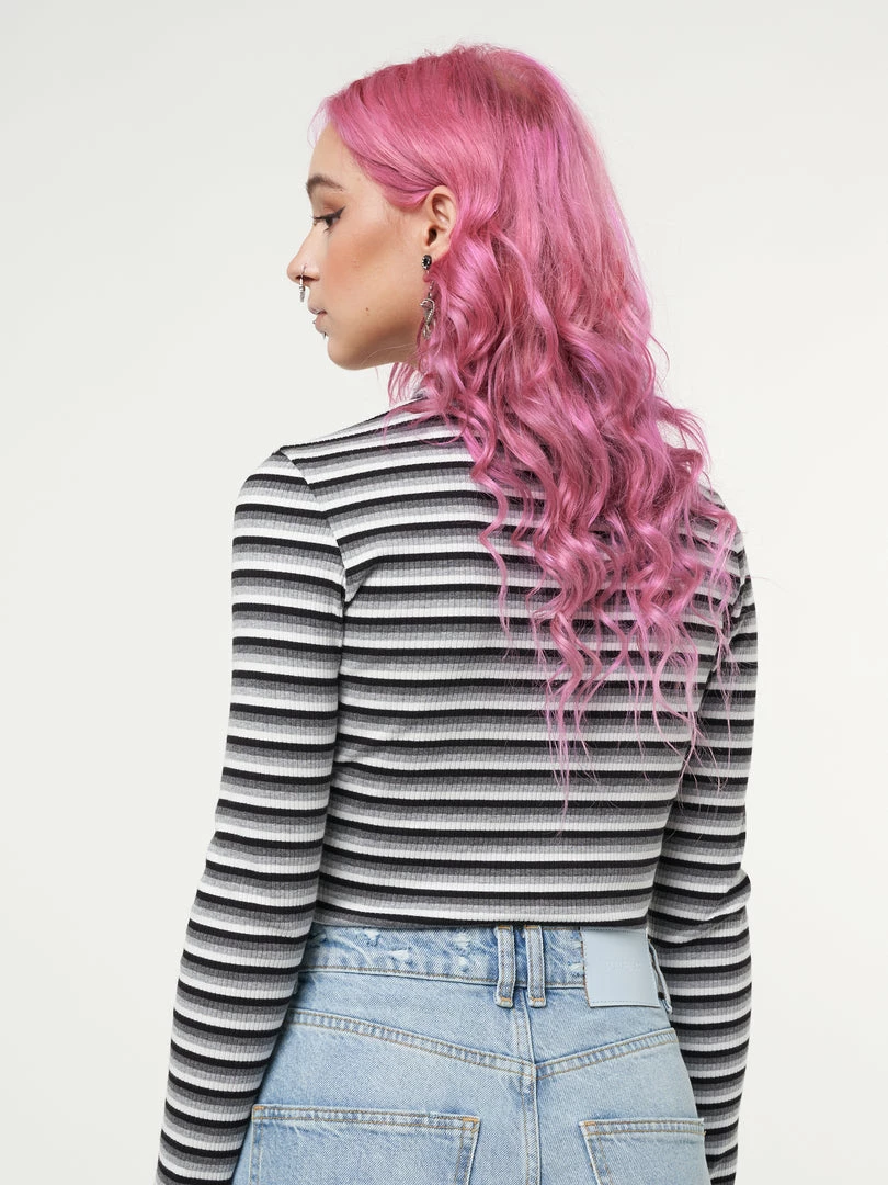 Minga London Smoky Striped Ribbed Top Clothing