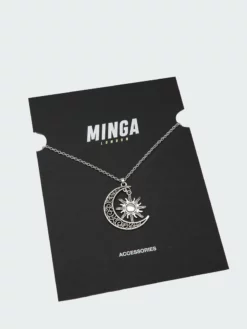 Minga London Sun & Moon Pendant Chain Necklace