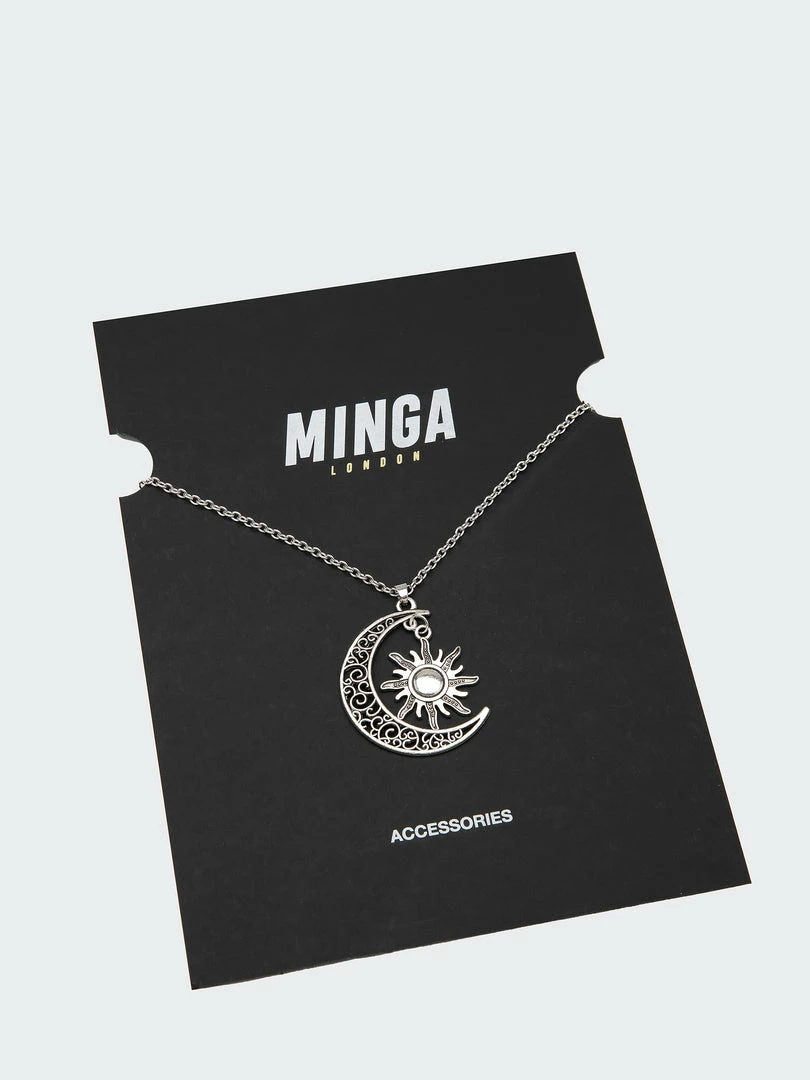 Minga London Sun & Moon Pendant Chain Necklace
