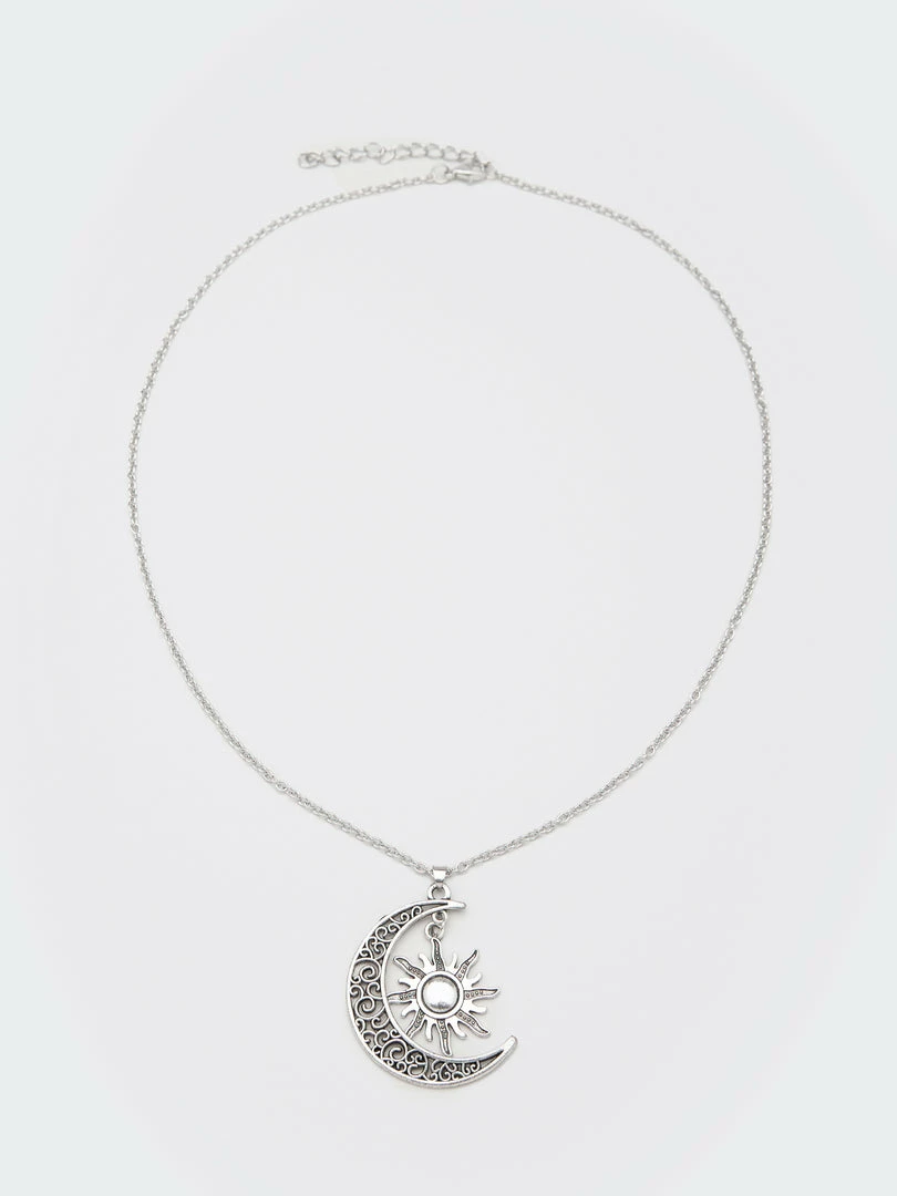 Minga London Sun & Moon Pendant Chain Necklace