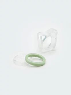 Minga London Clothing Translucent Green Plastic Rings Set