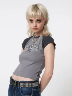 Minga London Most Wanted Winged Heart Raglan Baby Tee