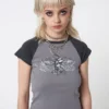 Minga London Most Wanted Winged Heart Raglan Baby Tee
